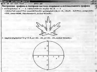 Рис 823 Графики построенные с помощью функций polarplot и implicitplot В - фото 945