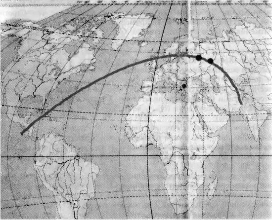 Рис 141 Полоса полного солнечного затмения 1 мая 1185 года Подчеркнём - фото 45