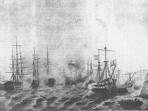 Картины Синопского сражения Бомбардировка Севастополя с моря 1854 г - фото 48
