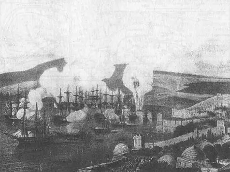 Картины Синопского сражения Бомбардировка Севастополя с моря 1854 г - фото 49