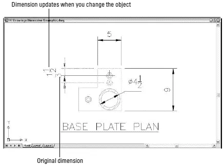 Figure 101Changing objects automatically updates dimensions AutoCAD - фото 348