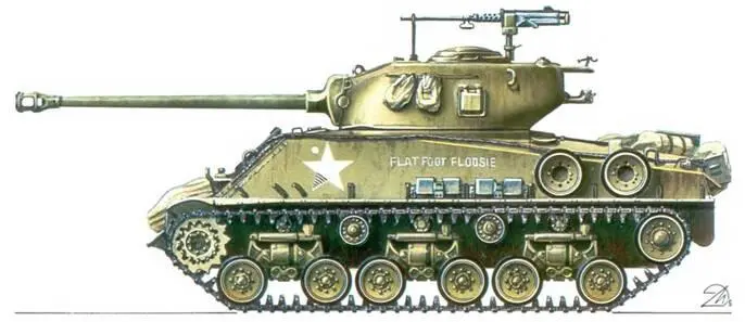 Средний танк M4A376W HVSS 41й танковый батальон 11й танковой дивизии Танк - фото 156