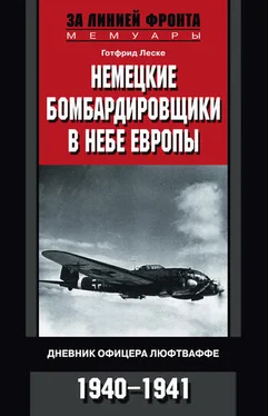 Готфрид Леске Немецкие бомбардировщики в небе Европы. Дневник офицера люфтваффе. 1940-1941 обложка книги