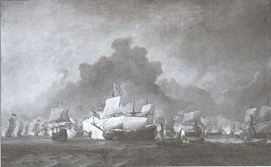 Битва при Солебей 7 июня 1672 г Художник В де Вельде Голландские военные - фото 24