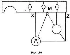 На ней отложим точку удаленную от борта на такое же расстояние как и биток - фото 19
