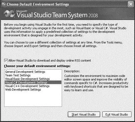 Figure 21 If the Visual C Development Settings is chosen Visual C appears - фото 5