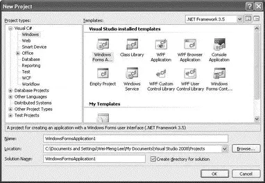 Figure 27 The default project name WindowsFormApplication1in this example - фото 11