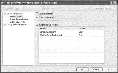 Figure 227 Then when you press F5 the projects configured to start launch at - фото 31