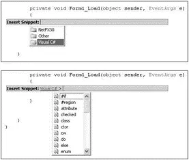 Figure 239 For example suppose that you select the trycode snippet The - фото 43