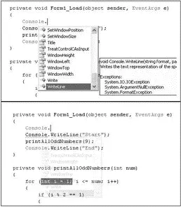 Figure 242 You can also use IntelliSense to tidy up the namespaces at the top - фото 46