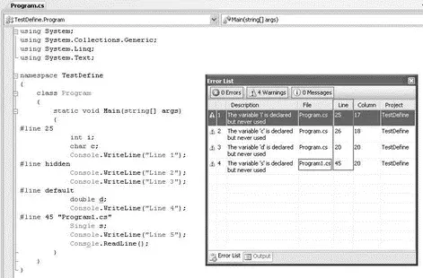 Figure 318 Lets take a look at the linedirectives in the example program - фото 99