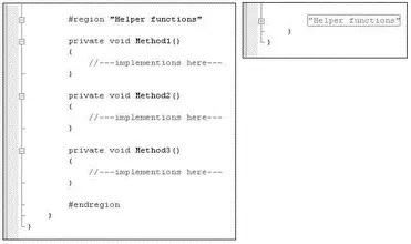 Figure 319 The regionand regionpreprocessor directives do not affect the - фото 100