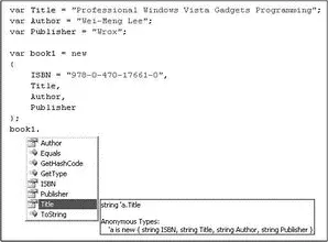 Figure 42 However you cannot create anonymous types with literals as the - фото 104