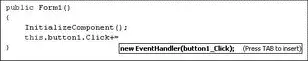 Figure 76 Press the Tab key one more time and Visual Studio 2008 inserts the - фото 126