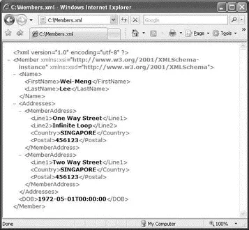 Figure 1115 As you can see the object is serialized into an XML document with - фото 178