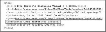 Figure 1415 The dcnamespace is defined at the top of the document within - фото 204