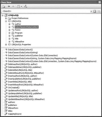 Figure 1420 Querying With the database modeled using the LINQ to SQL - фото 209
