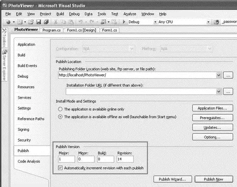Figure 1623 In addition the Publish settings page also contains the Updates - фото 278