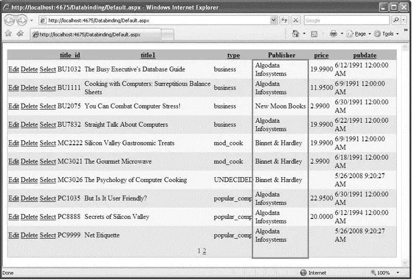 Figure 1716 Displaying Titles from a Selected Publisher So far all the - фото 303