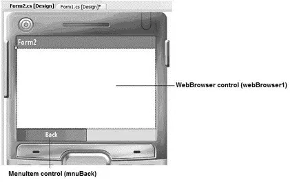 Figure 1810 Set the Modifiersproperty of the WebBrowsercontrol to Internalso - фото 328