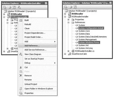 Figure 1837 Switch to the code view of the RSSReaderInstallercsfile and - фото 355