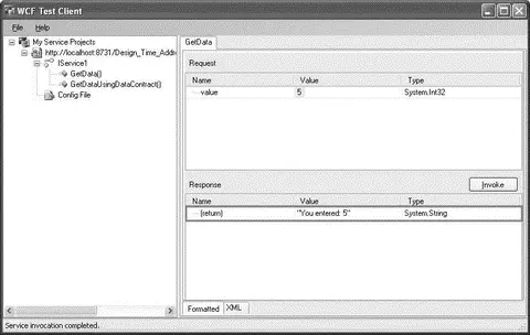 Figure 2011 Also try the GetDataUsingDataContractoperation and enter some - фото 462