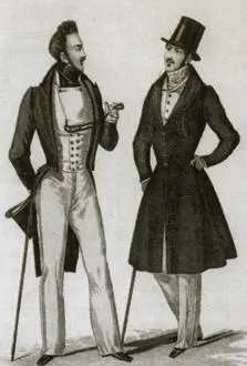 Модная картинка 1832 г Дама и кавалер Модная картинка Первая половина - фото 47