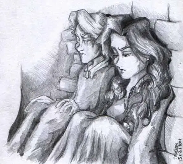 They sat facing each other across the small round table Ginny on one - фото 17