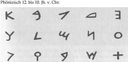 13 Aus dem phönizischen Buchstabenalphabet mit 22 Zeichen sind alle - фото 13