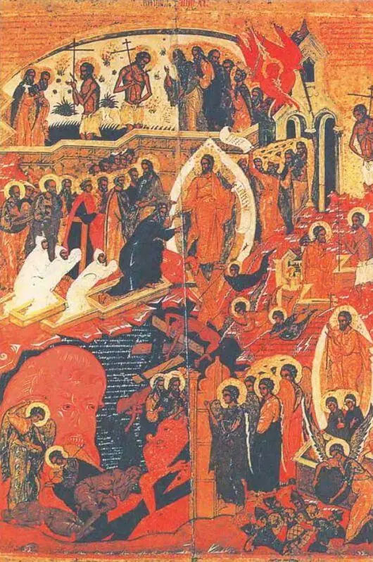 Русская икона Воскресение сошествие по ад Ярославль то есть великий - фото 420