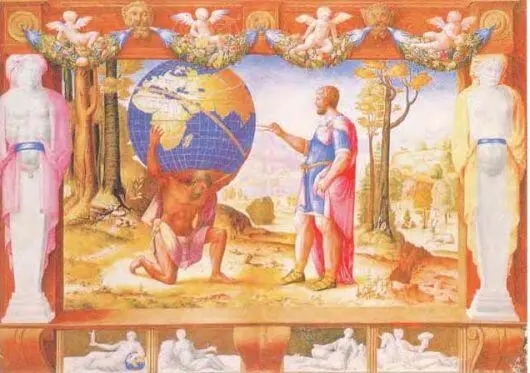 Старинная миниатюра из кодекса Portolano di Battista Agnese якобы 1546 год - фото 454