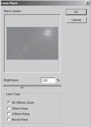 Рис 74Параметры фильтра Lens FlareБлик Lighting EffectsСветовые - фото 212