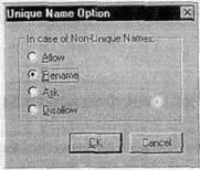 Рис 218 Диалог Unique Name Option На практике такое переименование не - фото 113