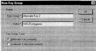 Рис 244 Диалог New Key Group Каждому ключу соответствует индекс имя - фото 149