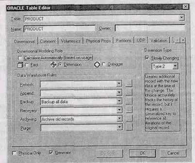 Рис 294 Закладка Dimensional диалога Table Editor Тип таблицы размерности - фото 204