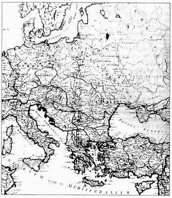Фраґмент Romani Imperii Tabula Geografica тобто мапи Римської імперії з - фото 8