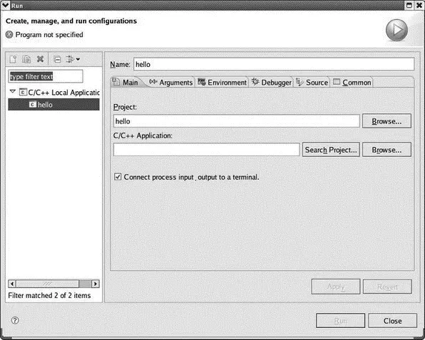 Figure 316 Launch configuration dialog The configuration name has been - фото 36