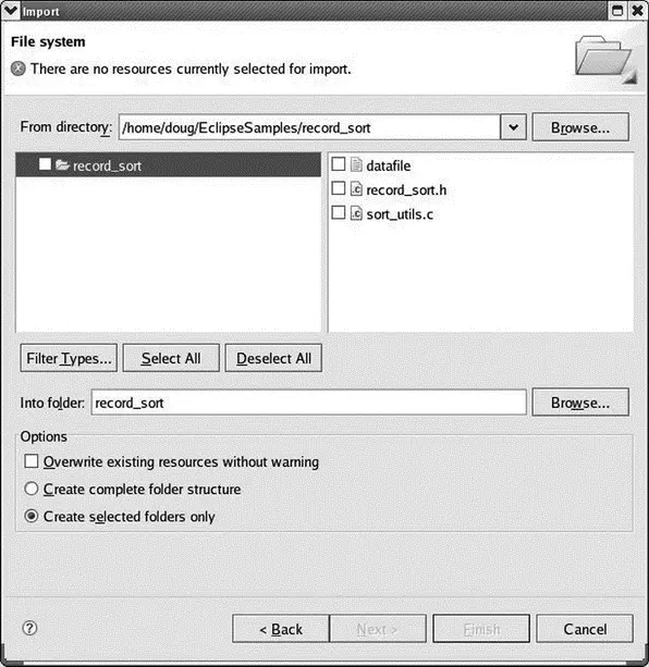 Figure 42 Import dialog Click the down arrow next to the New icon at the - фото 43