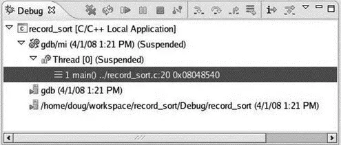 Figure 47 Debug view Finally at the lowest level are the threads stack - фото 47