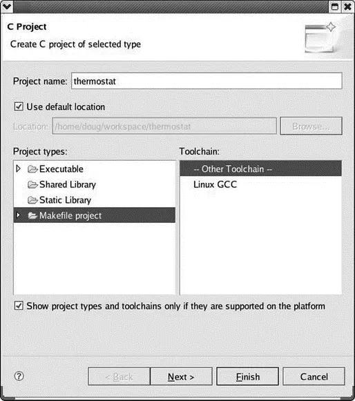 Figure 51 Makefile Project Rightclick thermostatin the Project Explorer and - фото 68