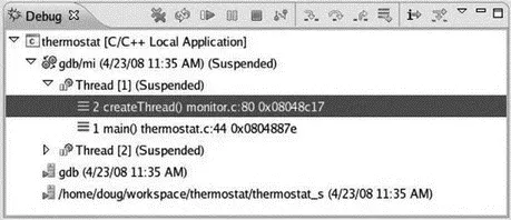 Figure 56 Multithreaded debug Thread 2 is also suspended Expand its - фото 73