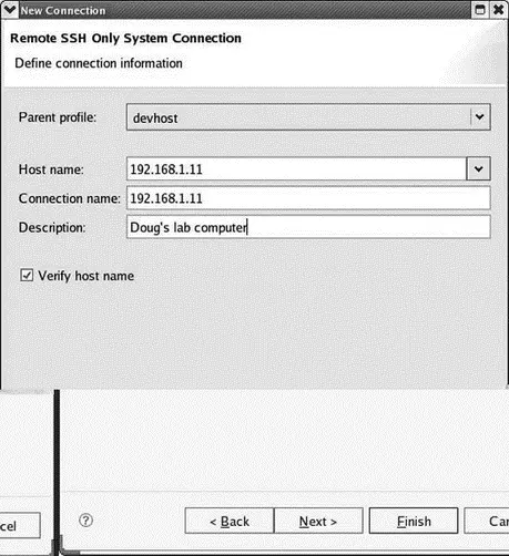 Figure 66 Setting up an SSH connection Clicking Nextshows the file services - фото 87