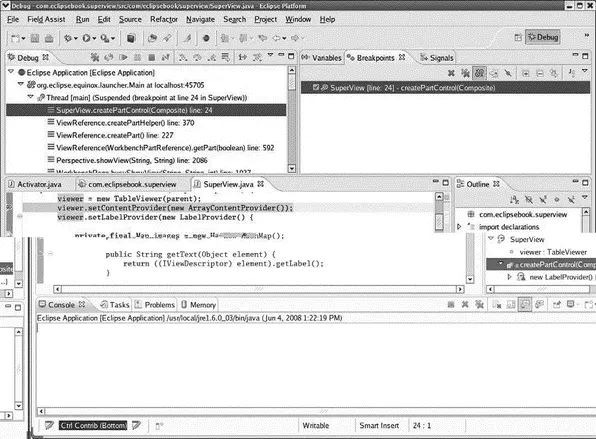 Figure 78 Java Debug perspective The Debug view shows the call stack with - фото 108