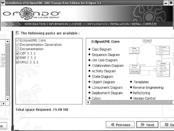 Figure 81 EclipseUML configuration screen To confirm that the installation - фото 119