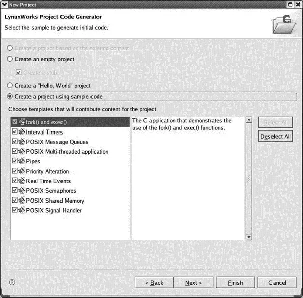 Figure 94 Code Generator dialog Clicking Finish creates the project and - фото 147