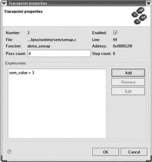 Figure 97 Tracepoint properties The Trace Data view displays collected trace - фото 150