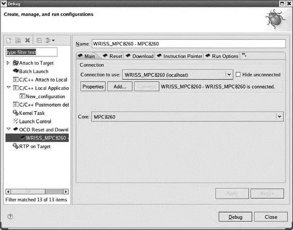 Figure 919 OCD launch configuration Clicking Debugbrings up the Device Debug - фото 162