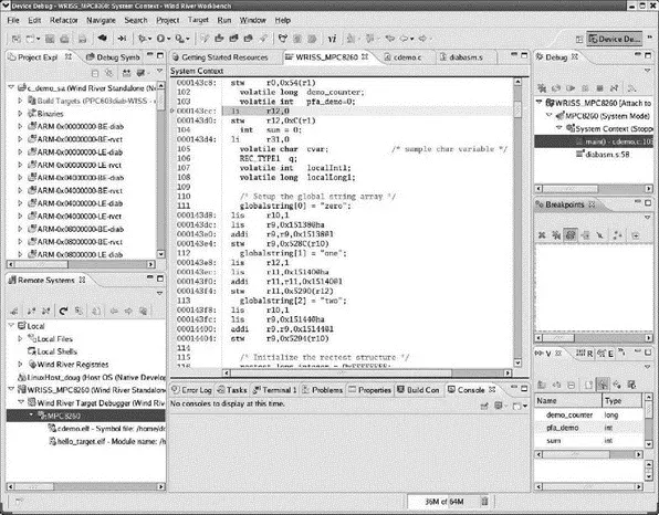 Figure 920 Device Debug perspective From this point on debugging is - фото 163