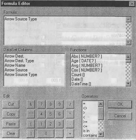 Рис 2210 Диалог Formula Editor По умолчанию в верхнем поле диалога - фото 159