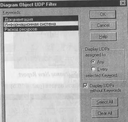 Рис 4104 Диалог Diagram object UDP filter Отметим что свойства UDP можно - фото 257